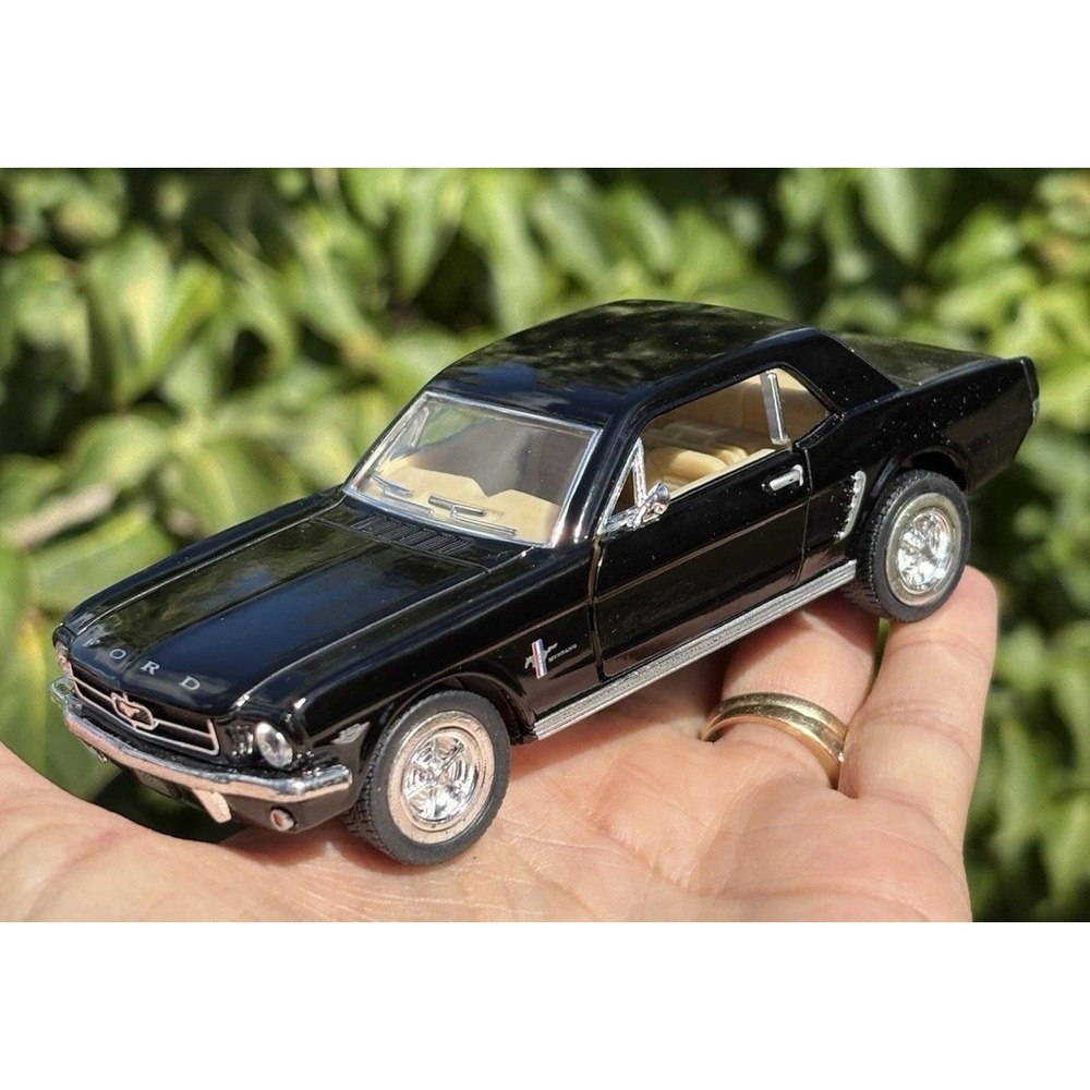 Kinsmart 1964 1/2 Ford Mustang Diecast Model Toy Car 1:36 Black KT5351 NEW